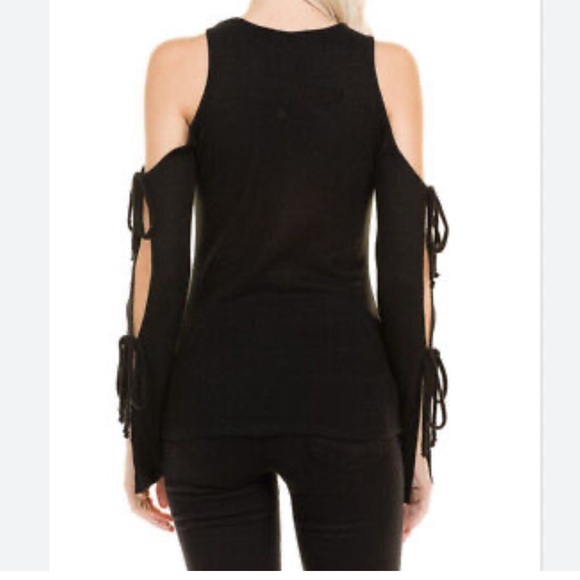 Black Long Sleeve with sleeve Cutouts - Picture 2 of 4